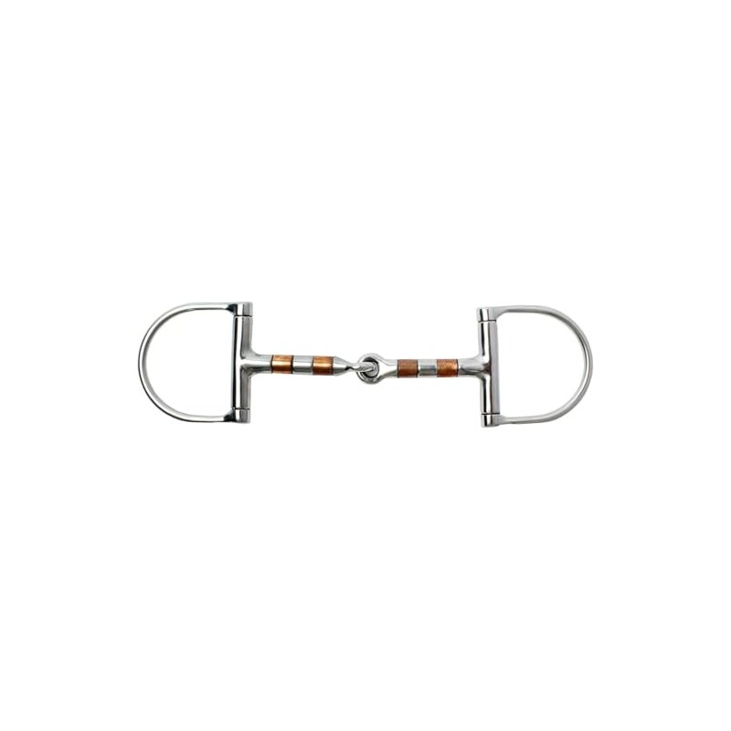 Huxlay Bros Steel and Copper Roller Mouth D Ring Snaffle