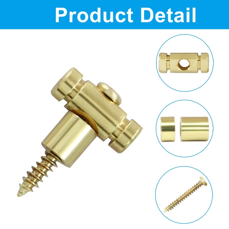 Marvexi 2Pcs Gold Roller String Guides String Trees, Guide Replacement