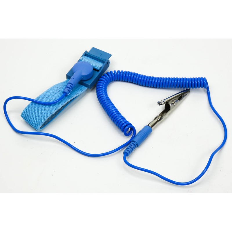 ingdaum® 1 x ESD Bracelet Blue Nylon Elastic Woven with