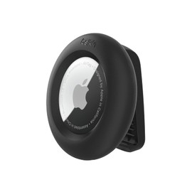 Belkin AirTag - Funda con Clip, Soporte Seguro, Funda Protectora para Llavero, Llavero para Etiqueta de Aire con Accesorio Resistente a los arañazos, Color Negro, MSC012btBK