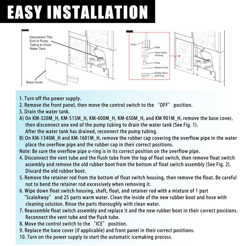426799-01 Float Switch Connector, Rubber Sleeve and Hose, Suitable for