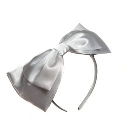 Alice in Wonderland Inspired Double Layered Hair Bow (Headband, White)