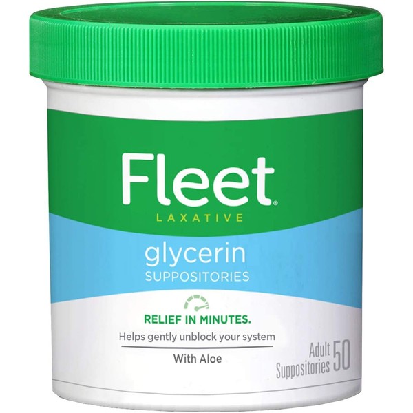 Fleet Adult Glycerin Suppositories 50-Count (2-Pack)