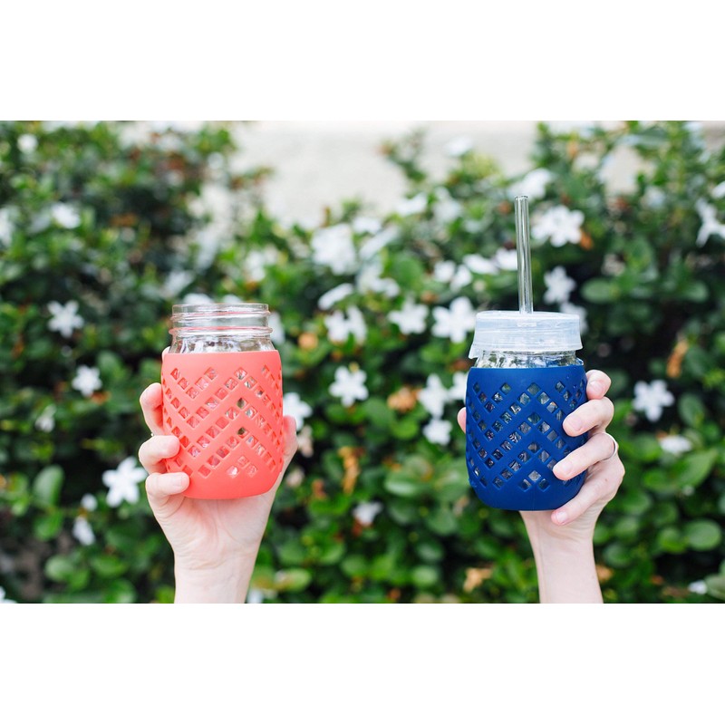 JarJackets Silicone Mason Jar Sleeve - Fits 16oz (1 pint)