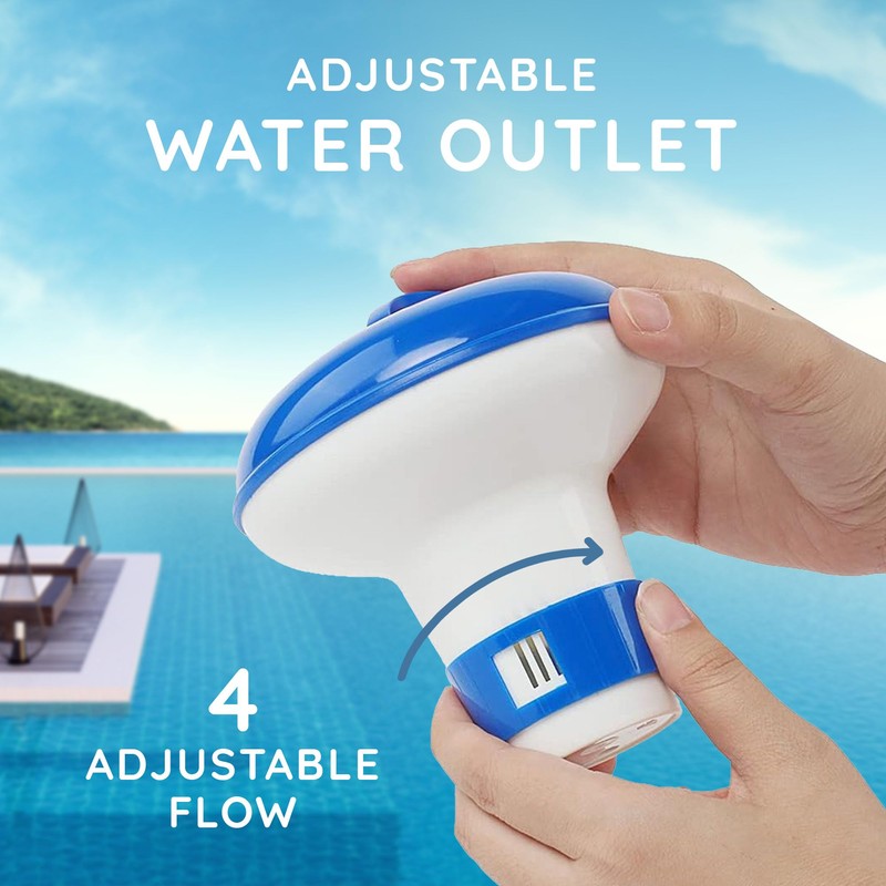 CUQOO Premium Floating Chlorine Dispenser for Pool - Slow Releasing