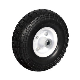 Professional EZ Travel Collection, Heavy Load Flat Free Wagon Dolly Cart Tire (10" / 5/8" Center Hold Shaft)