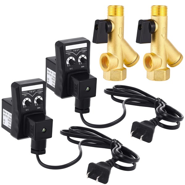 Electronic Drain Valve and Tank Drain Valve Assembly Kit with