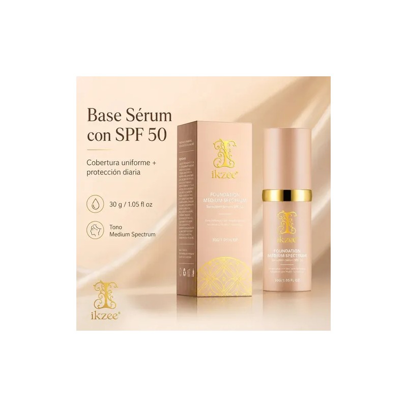 Base Maquillaje Sérum Spf 50 Hidratante Cobertura Natural