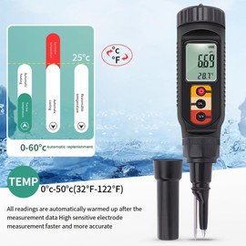Biafiog 1 PCS Plastic Digital Food PH Meter 0.00-14.00 PH Temp Acidity Tester Dough Soil PH Detector for Meat Cheese Bread Analyzer Meter