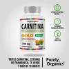 Carnitina Gold. Purely Organics, 90 Cápsulas. Sin sabor