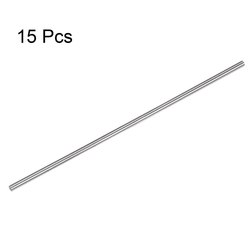 sourcing map 15pcs Round Rods 2.4mm x 100mm High Speed