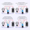 DMWD 2PCS 19MM Momentary Push Button Switch 12V-24V Ring LED