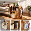 Square Rotating End Table with Storage, 16"D x 16"W x