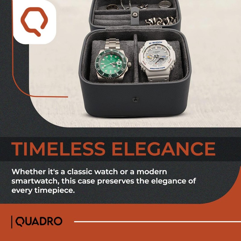 Quadro Essentials Travel Watch Case (Black)