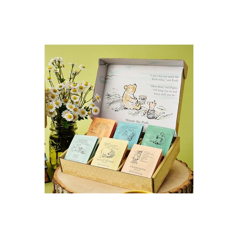 Thoughtfully, Classic Winnie-the Pooh Tea Collection Gift Set, Includes 60