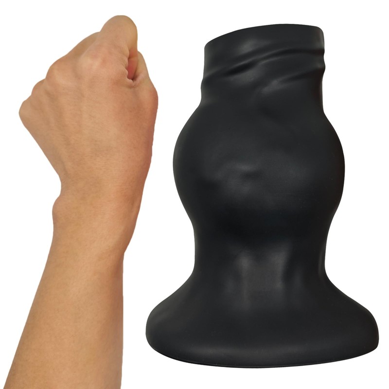 Super Big Hollow Anal Butt Plugs:Hollow Tunnel Liquid Silicone Anal