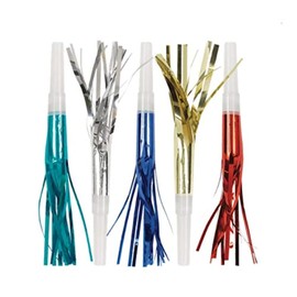 Fringed Squawker Blowouts - Vibrant Fringed Color Party Favors for Celebrations & Events - 8ct