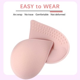 KOOAAICCHI Bra Pads Inserts 4 Pairs, Latex Bras Cups Inserts Removable for Women's Sports Cups Bra or Swimsuit Insert in Set (8 PCS) - XXL