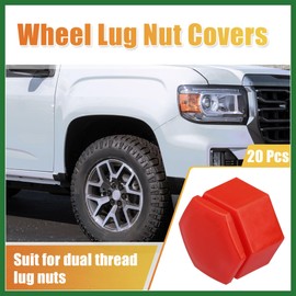 Motoforti 20 Pcs Wheel Lug Nut Covers for Land Rover Range Rover 22mm Red Long-lasting