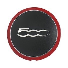 Cubierta Central de llanta de Rueda Compatible con Fiat 500 500C 500E 2012-2019 Accesorios Piezas Reemplaza 68078419AC 68078421AC Negro y Rojo Mopar Wheel Center Ca