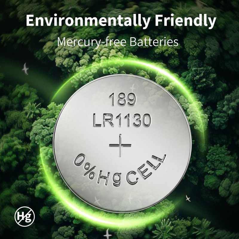 NICEBATT LR1130 AG10 Battery 24 Pack, 1.5V Long-Lasting 189 389