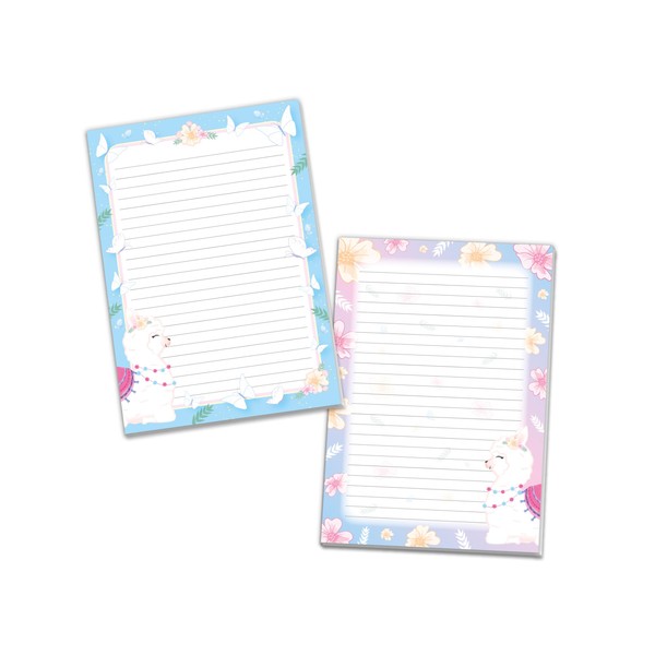 2 Motif Writing Pads A5 Lined Writing Paper for Girls