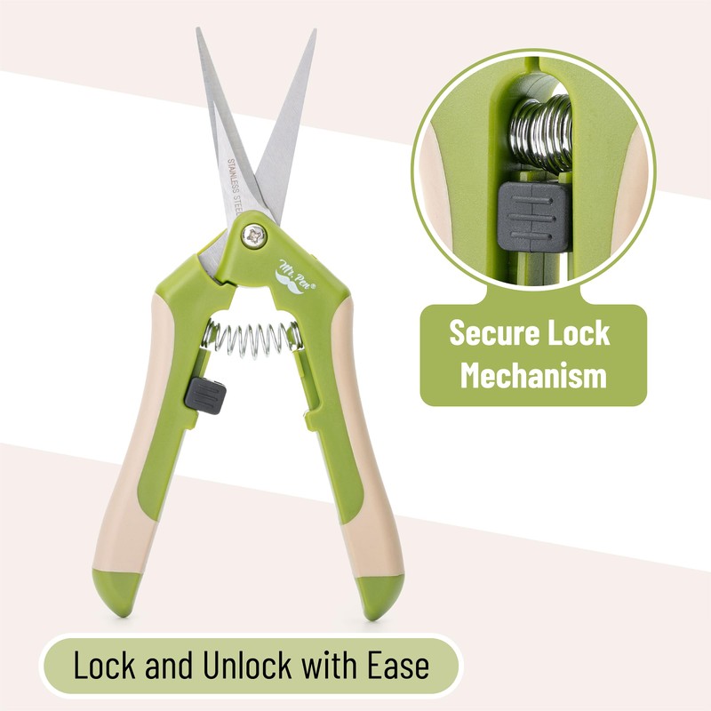 Mr. Pen- Gardening Scissors, 6.5 Inch, Green, Pruning Shears for