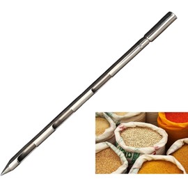 Powder Sampler, Stainless Steel Three Zone Grain Probe Sampler, 20 in. Length x 1 in (3slots)