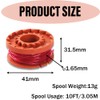 Qingriver 6 Pcs Strimmer Wire,Compatible with Worx,Ø1.65mm 3 meters,Replacement for