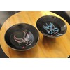 (Temperature Design) Round Pottery Warmth Kabuki® Black Flat Cup Set,