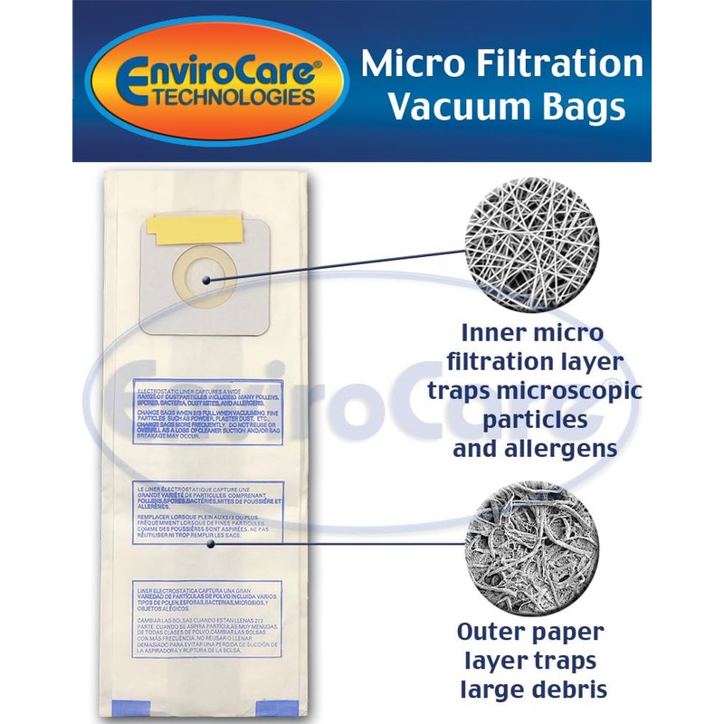 EnviroCare Replacement Micro Filtration Vacuum Cleaner Dust Bags made to