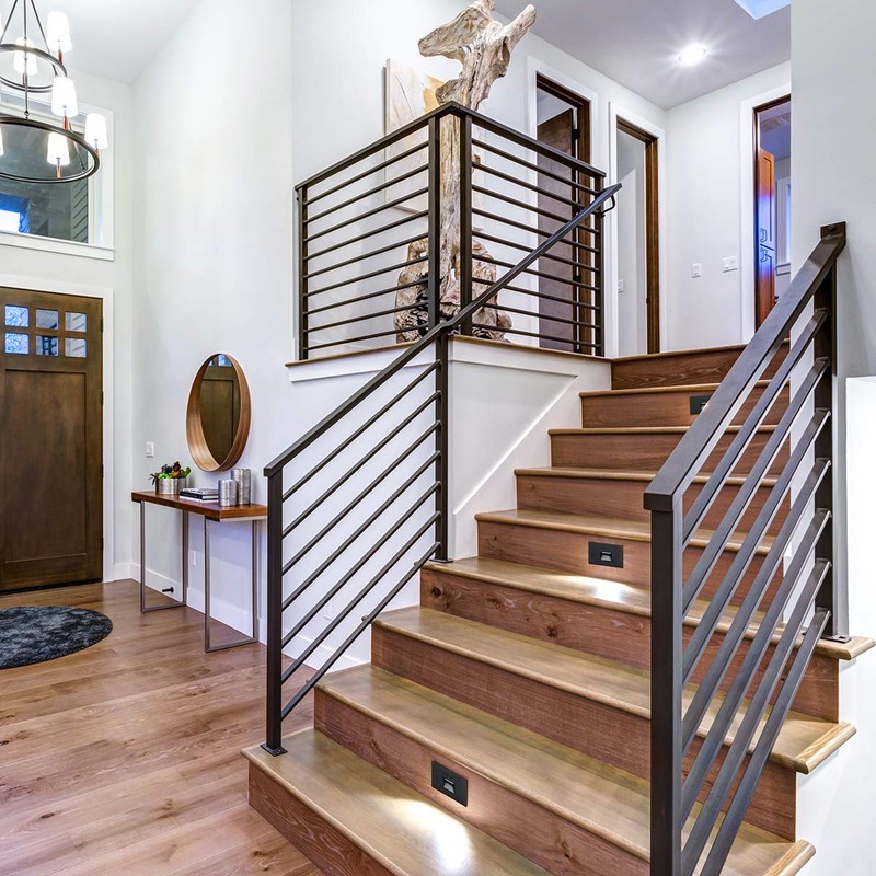 BAZZ Black Integrated LED Step Stair Light Motion Sensing, Indoor/Outdoor