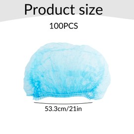 Tabanzhe Disposable Hair Nets- 100PCS Non Woven Mob Caps Breathable Hairnets Covers with Elastic Clip Caps Beauty Hats for Kitchen Salon Catering Cooking Hair Styling