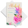 LoaHak Aloha Pineapple Theme Party Invitations for Boys Girls Kids,