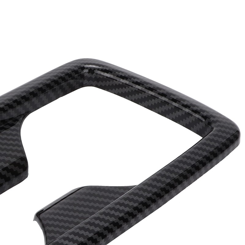 Rear Water Cup Holder Panel Frame Trim Carbon Fiber Style