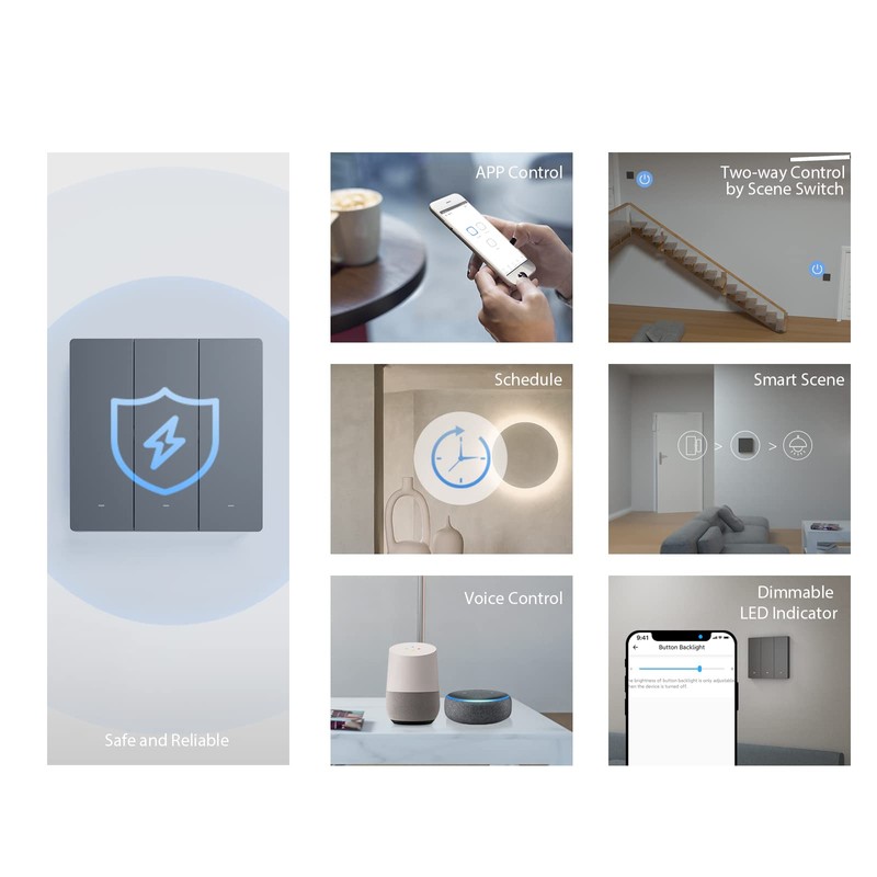 SONOFF Smart Mechanical Switch Smart Light Switch, 2.4GHz WiFi Light