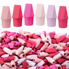 Dunzoom 240 Pcs Pencil Top Erasers Cap Bulk Cute Pencil Toppers Pastel Erasers School Office Supplies for Students Teachers Art School Office Classroom Supplies(Pink)