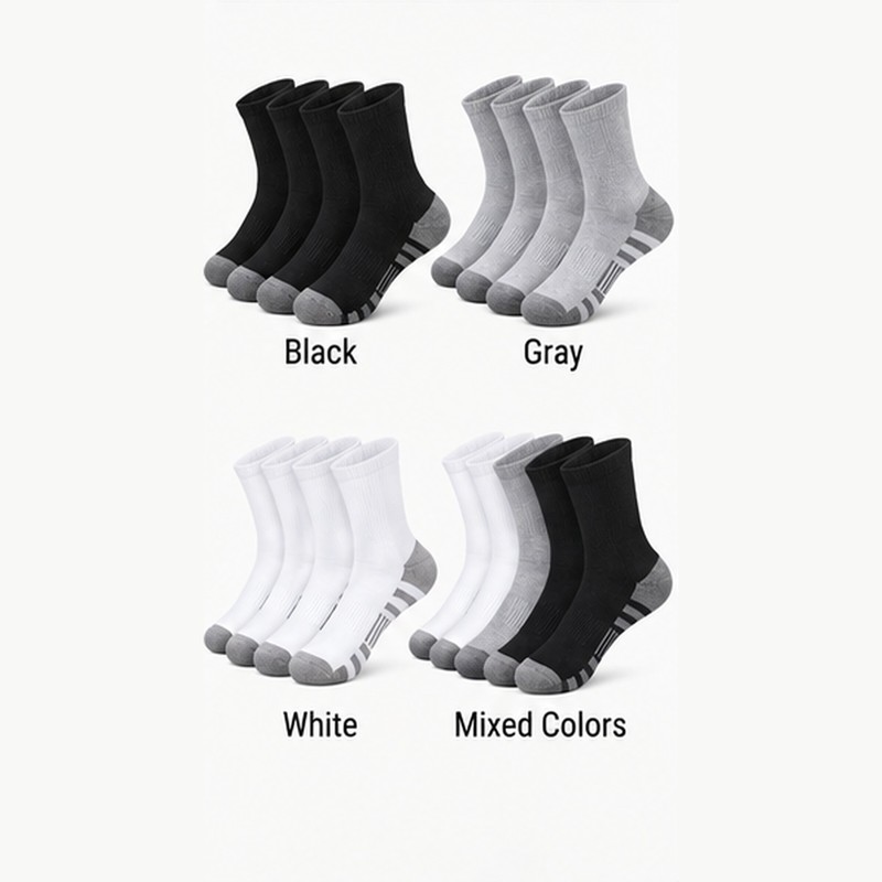 Men’s Crew Socks for Gym & Outdoor Use – Soft