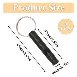 ShaLovelyna 6 PCS Dog Whistle Professional Dog Training Whistles Alloy Dog Whistles for Recall with Keyring for Pets Behavior Control
