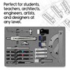 Mr. Pen- Professional Geometry Set, 17 pcs, Silver Geometry Kit