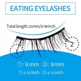 Doremi Magnetic Eyelashes with Applicator Magnetic Lashes Natural Look,Reusable Magnetic Eyelashes without Eyeliner 3 Magnets Manga Magnetic Lashes No Glue or Liner Needed gift Eyelash curling curler