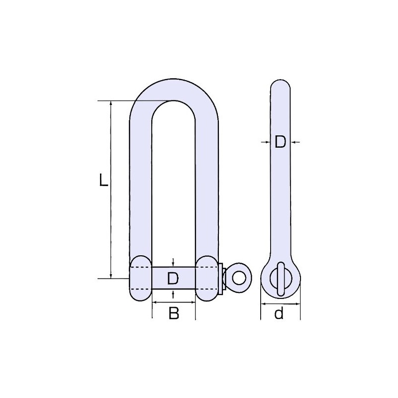 ひめじや ステンレス 半丸シャックル #5 (呼び 5mm)