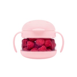 Ubbi Tweat No Spill Snack Container for Kids, BPA-Free, Toddler Snack Container, Blush Pink