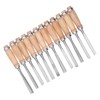 12Pcs Wood Turning Chisels Wood Grooves Parting Tools Set Woodworking