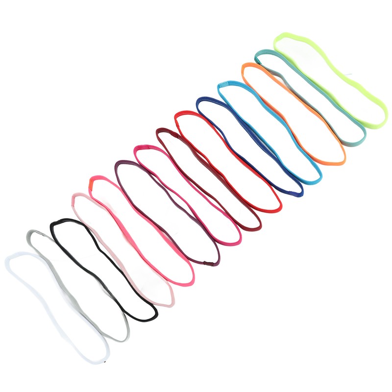 14PCS Workout Headband Polyester Cotton Non Slip Breathable Head Sweat
