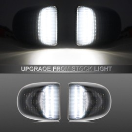 Mynoway Full LED License Plate Light Replacement for Sierra 1500/2500/3500 1999-2013, 2500HD/3500HD 1999-2014, Yukon/Yukon XL 2000-2006, Rear Bumper Number Lamp Replacement Assembly