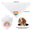 HACRAHO Rainbow Dog Bandana, 2 PCS White Rainbow Dog Bandana