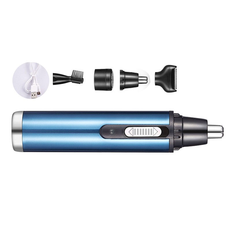 4 in 1 Nose Hair Trimmer USB Waterproof Cleanable Detachable