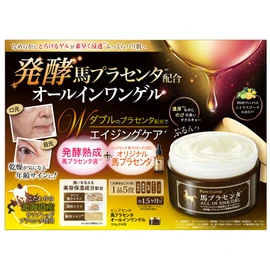 Pure Center Horse Placenta All-in-One Gel: Fermented Horse Placenta Liquid, Thoroughbred from Hokkaido, Horse Placenta, Aging Care, Quick Penetration, Beauty Moisturizing Ingredient, Time-saving, Easy