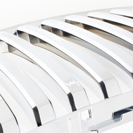 Chrome Badgeless Vertical Style Front Upper Bumper Grille Compatible with Lexus IS250 IS350 06 07 08 2006 2007 2008